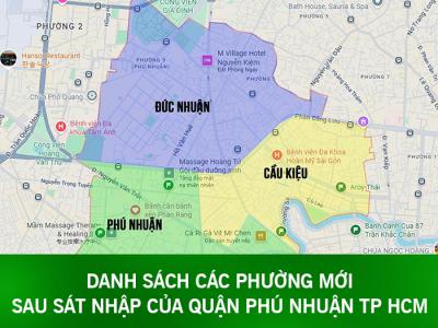 Danh sách các phường mới sau sáp nhập của Quận Phú Nhuận, TP. HCM