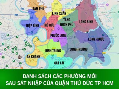 Danh sách các phường mới sau sáp nhập của TP.Thủ Đức
