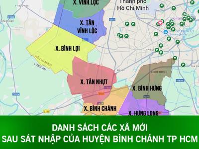 Danh sách các xã mới sau sáp nhập của Huyện Bình Chánh, TP. HCM