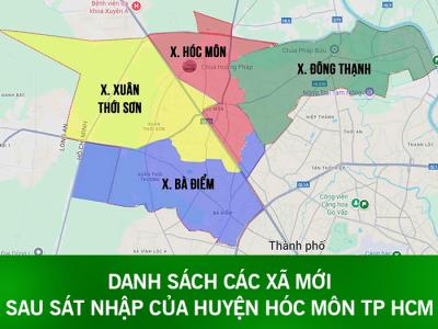 Danh sách các xã mới sau sáp nhập của huyện Hóc Môn, TP. HCM