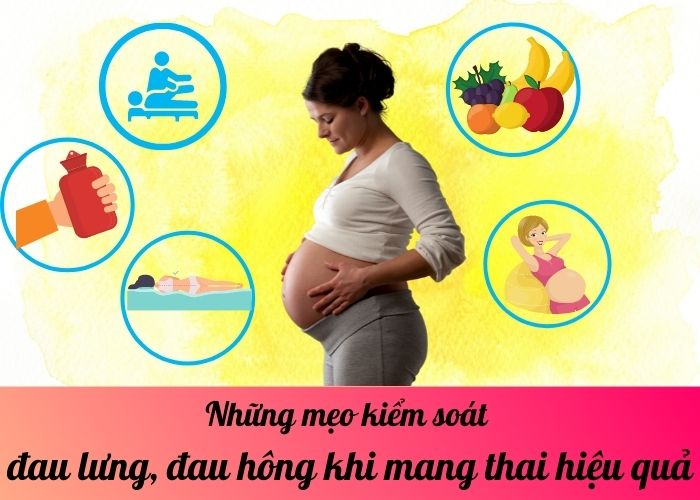 Những mẹo kiểm soát đau lưng, đau hông khi mang thai hiệu quả