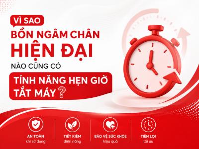 Vì sao bồn ngâm chân hiện đại nào cũng có tính năng hẹn giờ tắt máy? Và tại sao nó lại quan trọng?