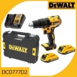 Máy khoan vặn vít pin sạc cao cấp Dewalt DCD777D2 18V/ 2.0Ah - 2 pin