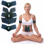 Máy massage xung điện tập cơ bụng GYM 6 múi pin sạc - Xanh