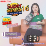 Combo 16 - Bộ sản phẩm giúp giảm đau nhức mỏi lưng nhanh - Túi chườm nóng muối biển Nikio NK-202 và Máy đấm lưng NK-272 PRO