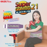 Combo 21 - Bộ sản phẩm giúp giảm đau mỏi toàn thân nhanh chóng với túi chườm nóng muối biển Nikio NK-202 và súng massage cầm tay NK-170B