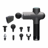 Súng massage cầm tay Booster Boluojun LS xám đen, 8 đầu massage, có đầu nóng