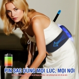 Đai massage bụng rung nóng Puli PL-518 pin sạc 3000 mAh