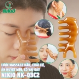 Lược massage đầu, chải cơ, ấn huyệt mũi, thái dương, cổ vai gáy Nikio NK-03C2