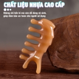 Lược massage đầu, chải cơ, ấn huyệt mũi, cổ vai gáy chất liệu nhựa cao cấp Nikio NK-03C2