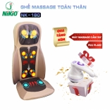 Ghế đệm massage lưng cổ vai gáy hồng ngoại Nikio NK-180 - Dùng được trên ô tô