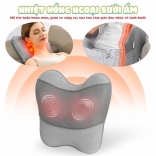 Gối massage lưng cổ vai gáy nhiệt hồng ngoại sưởi ấm Booster ST-1203