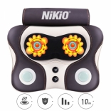 Gối massage đấm và xoa bóp cổ vai gáy Nikio NK-136AC, mát xa đấm bóp toàn thân
