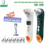 Máy hút mụn cao cấp massage nhiệt nóng Nikio NK-220 - 6 đầu hút, camera soi da