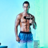 Súng massage cầm tay Booster Boluojun LS 8 đầu, có đầu nóng