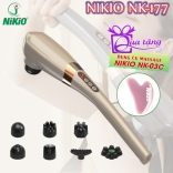 Máy massage lưng cầm tay Nikio NK-177 - 7 đầu massage, 15 chế độ