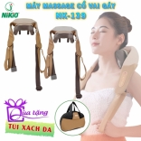 Máy massage cổ vai gáy Nikio NK-139 - Pin sạc, tặng túi xách, nhiệt nóng, động cơ không chổi than êm ái bền bỉ