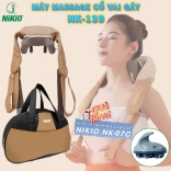 Máy massage cổ vai gáy Nikio NK-139 - Pin sạc, tặng túi xách, nhiệt nóng, động cơ không chổi than êm ái bền bỉ