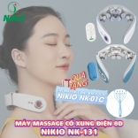 Máy Massage Cổ Xung Điện 8D Nikio NK-131 - Rung Nóng Kết Hợp Ánh Sáng Sinh Học