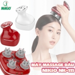 Máy massage đầu cầm tay tia hồng ngoại kết hợp rung và xoa bóp Nikio NK-111 - Giúp giảm đau nhức đầu nhanh chóng, chống nước