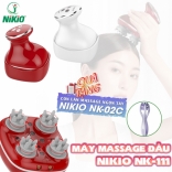 Máy massage đầu cầm tay tia hồng ngoại kết hợp rung và xoa bóp Nikio NK-111 - Giúp giảm đau nhức đầu nhanh chóng, chống nước