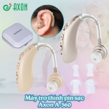 Máy trợ thính không dây pin sạc Axon A-360 - Kết nối Bluetooth, có bộ lọc tiếng ồn, tặng kèm hộp đựng máy