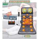 Nệm massage kéo giãn cột sống lưng Nikio NK-151 - Có gối mát xa cổ vai gáy, rung, nhiệt nóng, áp suất khí