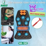 Ghế massage ô tô và tại nhà Nikio NK-150 - Xoa bóp cổ vai gáy kết hợp nhiệt nóng lưng và rung toàn thân