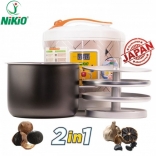 Máy làm tỏi đen Nhật Bản Nikio NK-696 - 6L, bạc kẻ vuông