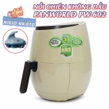 Nồi chiên không dầu PanWorld PW-602 - Điện tử 3,5L, chiên nướng không dầu mỡ