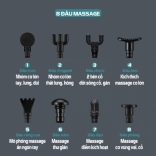 Súng massage cầm tay với 8 đầu chuyên dụng Booster M2-E