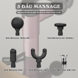 Súng massage cầm tay Booster MINI 2A - 5 đầu massage, hỗ trợ phục hồi cơ
