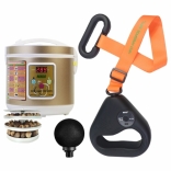 Combo 14 - Bộ sản phẩm hỗ trợ chăm sóc sức khỏe toàn diện - Nồi làm tỏi đen Nikio NK-688 và súng massage giãn cơ toàn thân Nikio NK-273