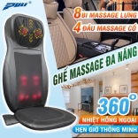 Ghế đệm massage toàn thân hồng ngoại ô tô Puli PL-802 / PL-802B - 48W