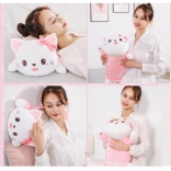 Gối massage hồng ngoại pin sạc hello kitty YJ-68-09