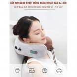 Gối massage nhiệt hồng ngoại trị đau mỏi cổ Nhật Bản YJ-818