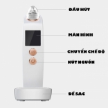 Máy hút mụn không dây 4 đầu màu trắng