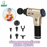 Súng massage cầm tay Nikio NK-171 vàng - Hỡ trợ trị đau mỏi cơ hiệu quả