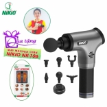 Súng massage cầm tay Nikio NK-171 xám - 6 đầu, 5 chế độ mát xa