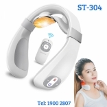 Máy massage cổ xung điện trị liệu pin sạc ST-304, có remote