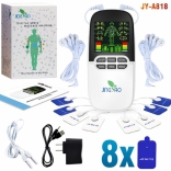 Máy massage xung điện pin sạc JINGYAO JY-A818 - 8 miếng dán, đèn hồng ngoại trị viêm xoang, viêm mũi dị ứng