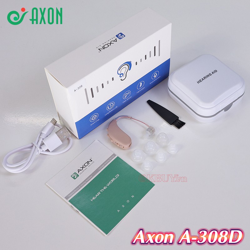 Máy trợ thính pin sạc cao cấp Axon A-308D