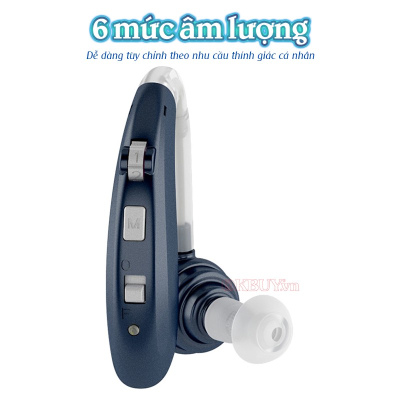 Máy trợ thính pin sạc có 6 mức âm lượng Axon A-360