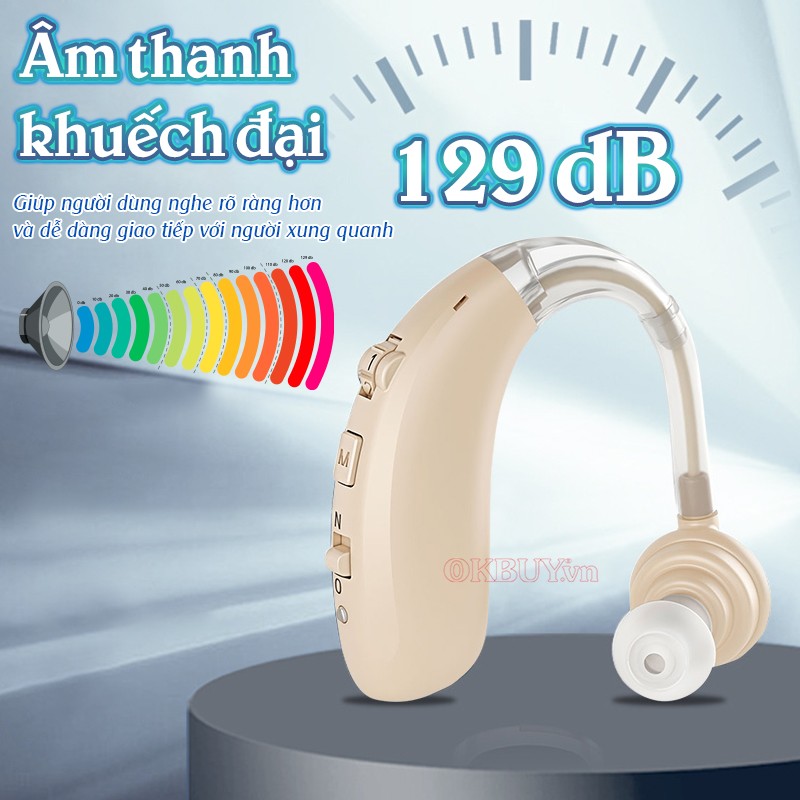 Máy trợ thính pin sạc khuếch đại 129 dB Axon A-360