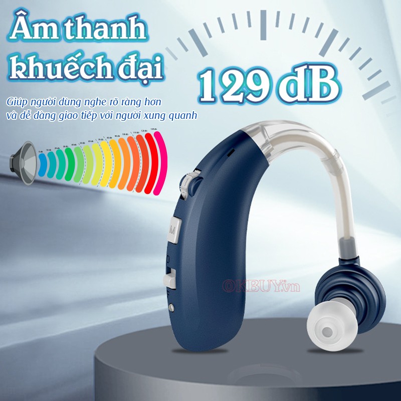 Máy trợ thính pin sạc khuếch đại 129 dB Axon A-360