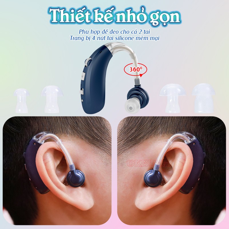 Máy trợ thính pin sạc nhỏ gọn Axon A-360