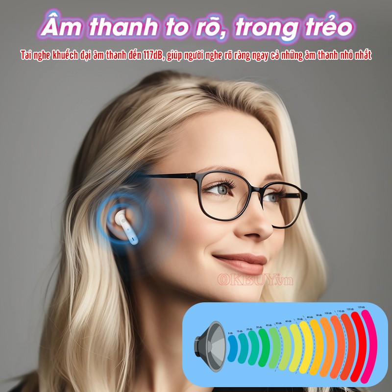 Tai nghe trợ thính không dây âm thanh to rõ FUNMIC EN-D18