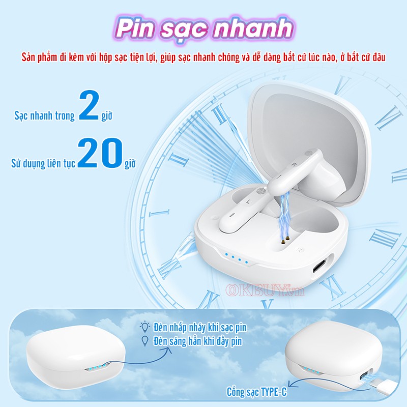 Tai nghe trợ thính không dây pin sạc nhanh FUNMIC EN-D18
