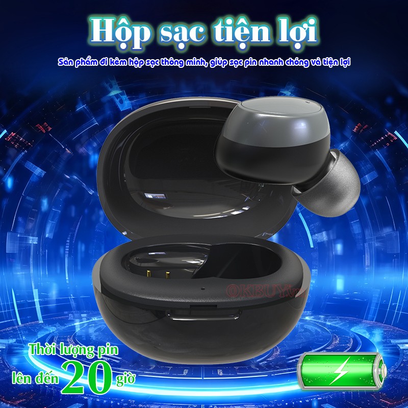 Tai nghe trợ thính không dây hộp sạc tiện lợi FUNMIC EN-IA001A