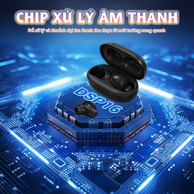 Tai nghe trợ thính FUNMIC EN-IA010A đen chip xử lý âm thanh